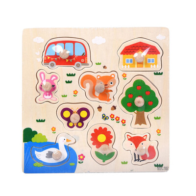 

Tailored 9 Piece Wooden Seabed animals Puzzle Jigsaw Early Learning Baby Kids Toys A