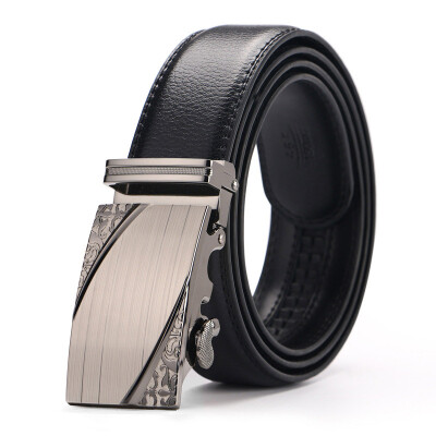 

Business Style Men Belt 100 Cowhide Genuine Leather Belts For Men Luxury Automatic Buckle Belts Brown Black Cinturones Hombre