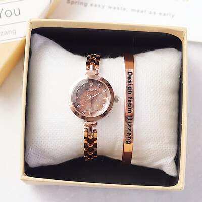 

Ladies bracelet watch ladies ins wind simple temperament French minority waterproof star chain small dial small