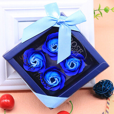 

Toponeto Scented Bath Body Petal Rose Flower Soap Wedding Decoration Gift Best 4pc