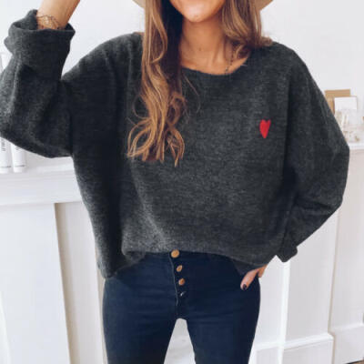 

Women Casual Loose Long Sleeve Pullover Blouse Basic Tops Shirt Warm Sweatshirt