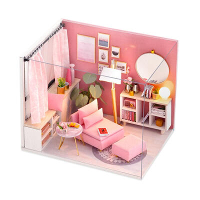 

DIY Doll House Toys Wooden Model Mini Dollhouse Furniture Kit Assemble Toy