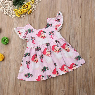 

Newborn Kids Baby Girls Santa Claus Xmas Dress Princess Party Pageant Costume