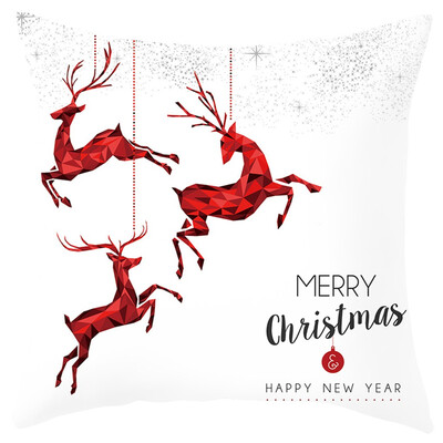 

Siaonvr Christmas Elk Santa Claus Pillow Case Sofa Car Throw Cushion Covers Home Decor