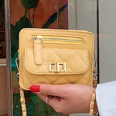 

North bag on the new rhomboid chain bag fashion girl Bao Xia new 2019 tide texture oblique carry bag girl ins