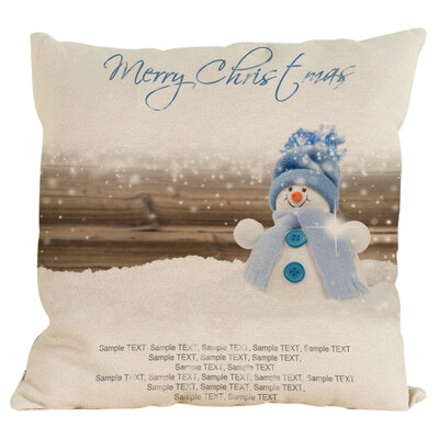

〖Follure〗New Christmas Snowman Cotton Linen Pillow Case Sofa Cushion Cover Home Decor A