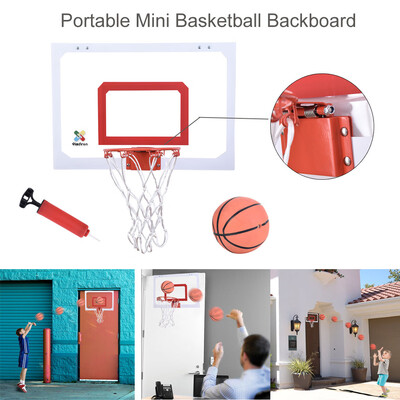 

Siaonvr Mini Basketball Hoop Over-The-Door Basketball Backboard Indoor Outdoor Sports