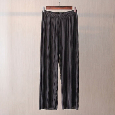 

Plus Size Wide Leg Pleated Palazzo Pants For Women Loose Belted High Waist