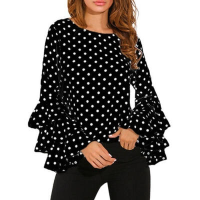 

Women´s Ladies Summer Long Sleeve Shirt Loose Casual Blouse Tops T-Shirt