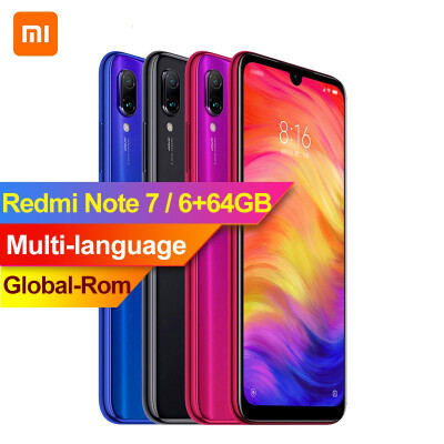 

XIAOMI Redmi Note 7 6GB RAM 64GB ROM Smartphone S660 Octa Core 63" FullScreen 2340 x 1080 4000mAh 48MP13MP Camera Mobile Phone