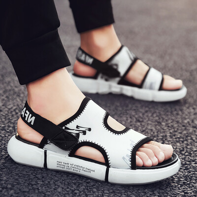 

Mens Chaozhou Sandals Summer Soft-soled Sports Beach Shoes New Baitao Sandals Two-Wear Slippers for Men