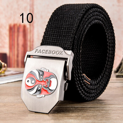 

200cm Men&Women Military Canvas Belt Luxury Pirate Skull Metal Buckle Jeans Belt Army Tactical Belts for Men Waistband Strap