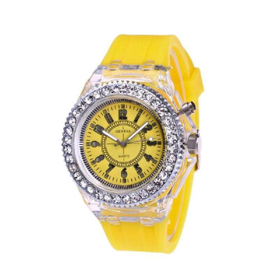 

Women Multi-Functional Silica Gel Nightlight Watch Fashion Lovely Student Wristwatch LED Electronic Quartz Watch