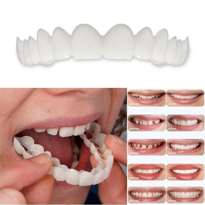 

1PCS Reusable Adult Perfect Smile Whitening Denture Fit Flex Cosmetic Teeth