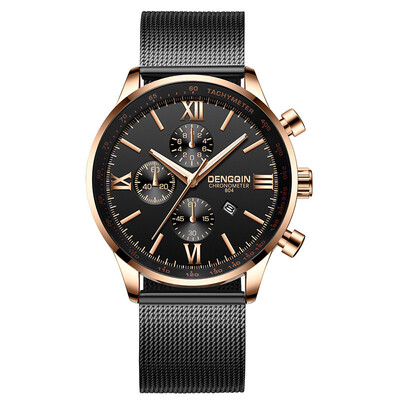 

Gobestart Fashion Mens Watches Stainless Steel Casual Quartz Analog Date Wrist Watch