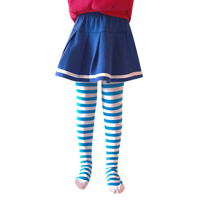 

Tailored 6-8year-old Girls Festival Christmas Stripe Printed Pantyhose Stockings