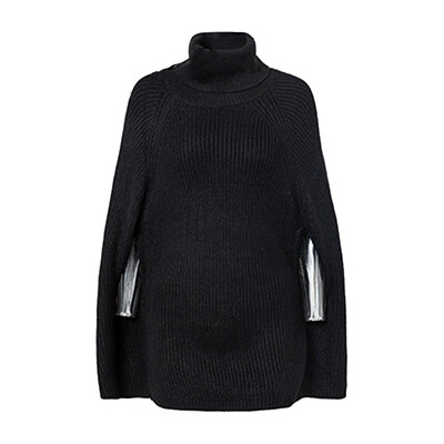 

〖Follure〗Womens Sweater Casual Turtleneck Knitted Loose Long Sleeve Pullover Cloak