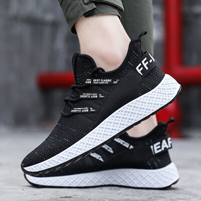 

Mens autumn new casual trend sports shoes mesh breathable flying woven shoes mens wild tide shoes trend mens shoes