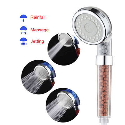

〖Follure〗High Pressure Shower Head Bathroom Water Saving 3 Filter Ionic Filtration Head A