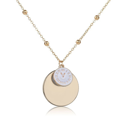 

Simple Ladies Round Pendant Necklace OL Style High Quality European And American Personality Charm Wedding Party Fashion Jewelry
