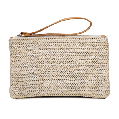 

Tailored Women Fashion Summer Style Handbag Bucket Shape Solid Weaving Bag