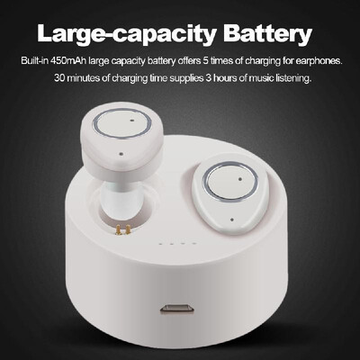 

TWS-F1 True Wireless Bluetooth Headphones Invisible Earphone In-ear Stereo Music Headsets Multi-point Connection Hands-free w Mic