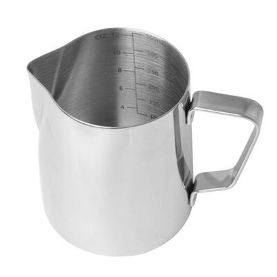 

Stainless Steel Frothing Pitcher Pull Flower Cup Milk Frother with Scale