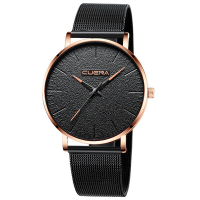 

Gobestart CUENA Casual Watches Mens Sport Wrist Watch Quartz Stainless Steel Mesh Band