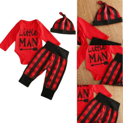 

Newborn Infant Clothes Baby Boy Kids Outfit Romper Jumpsuit BodysuitPantsHats