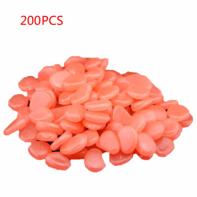 

Toponeto 200 Glow in Dark Pebbles Stone Home Garden Walkway Aquarium Fish Tank Valentine