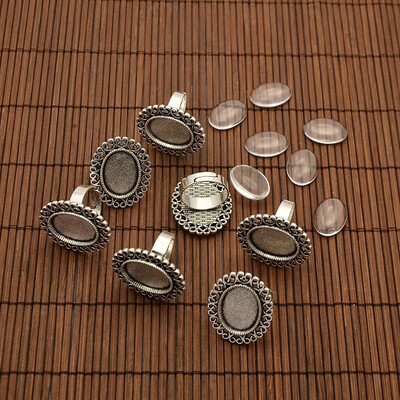 

PH PANDAHALL 10 Set Transparent cabochon Cover photo Production antique silver