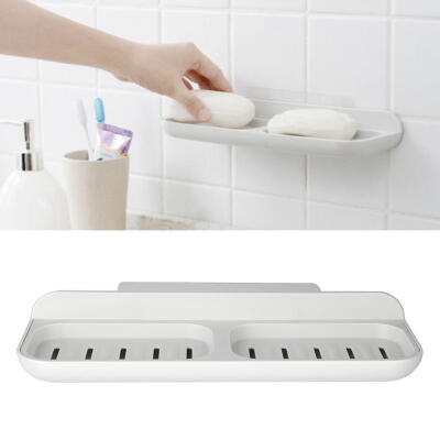 

Greensen Bathroom Wall Mounted Suction Cup Soap Holder Cup Box Dish Soap Storage Shower Tray