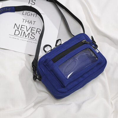

Ins Korean Japanese canvas bag girl hip-hop girl oblique satchel dirt cool bungee jumping bag single shoulder bag