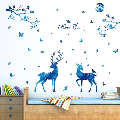 

〖Follure〗Deer Elk Head Wall Sticker Home Decor Removable Living Room DIY