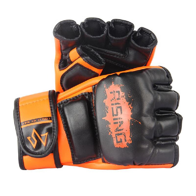 

Half Mitts Boxing Gloves Punching Grappling Sparring Half Finger Gloves Training Kickboxing Half Gloves