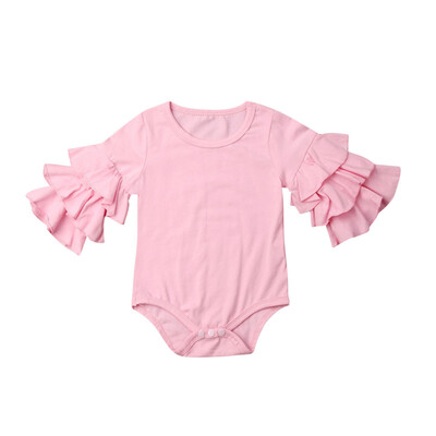 

Newborn Infant Baby Girl Clothes Ruffle Long Sleeve Romper Jumpsuit Bodysuit Outfit