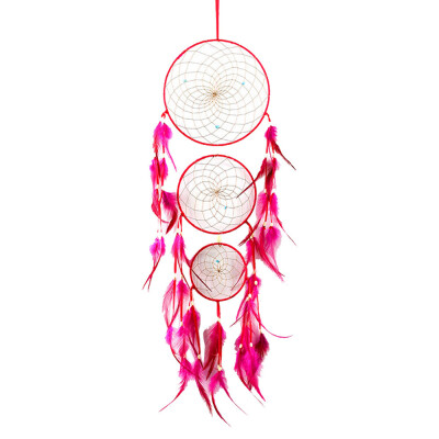 

Toponeto Handmade Lace Dream Catcher Feather Bead Hanging Decoration Ornament Gift