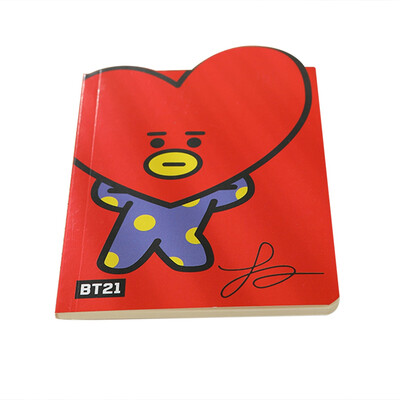 

KPOP BTS Cartoon Image Shape Irregular NotebookPortable Hand Account Notebook Student Stationery ARMY Hot Gift