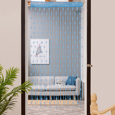 

Gobestart 50x200cm Love Heart String Curtain Window Door Divider Sheer Curtain Valance