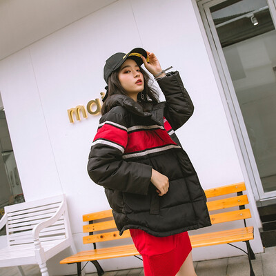 

Winter 2018 new Korean version of the fashion lapel down padded jacket students jacket thickened short style padded jacket