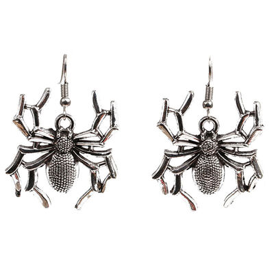 

Women Fashion Concise Personality Halloween Party Skeleton Bone Palm Shape Spider Dangle Earrings