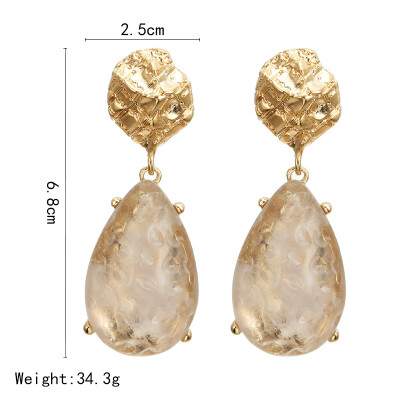 

F32 Multi Designs Wholesale Fashion Jewelry Women Metal Vintage Statement Clear Crystal Drop Earrings For Women Metal Earring