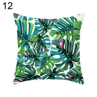 

Flamingo Leaf Pineapple Cactus Pillow Cover Cushion Case Home Car Sofa Bed Decor