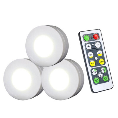 

Colorful LED Multicolored Under Cabinet Stage Lamp Puck Light with Remote Control Brightness Adjustable Dimmable Timing for Cloakr