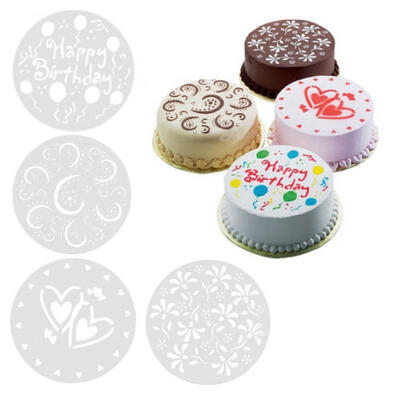

Greensen 4PCS Plastic Cake Decorating Tools Chocolate Spray Mold Baking Tool