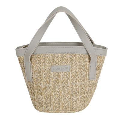 

Straw Shoulder Messenger Bucket Handbags Women Crossbody Top-handle Bags