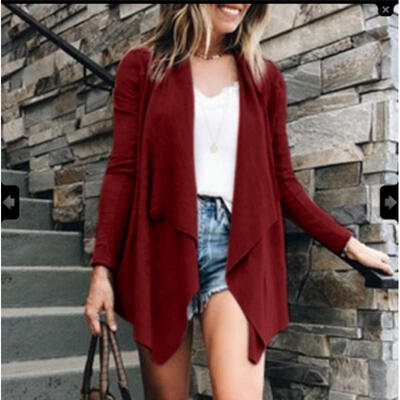 

Trendy Women Loose Blouse Jacket Top Flannel Long Sleeve Shirts