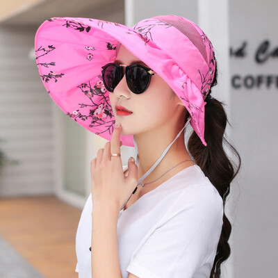 

Sun hat female sun protection outdoor summer Korean hat sun hat UV protection folding fashion Beach Hat