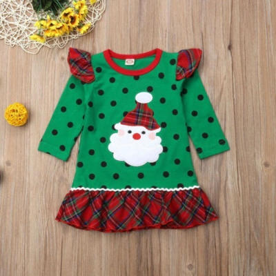 

Newborn Kids Baby Girls Santa Claus Xmas Dress Princess Party Pageant Costume