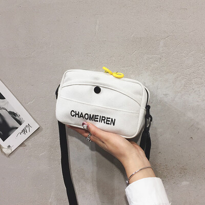 

Ins net red bag female 2019 new summer wild simple canvas bag female Messenger bag fashion shoulder bag
